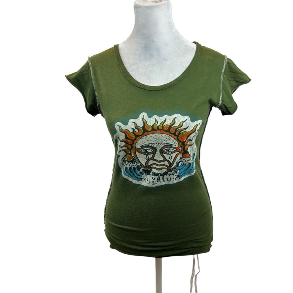 Ladies‎ Vintage Dragonfly for Sublime Green Graphic T-Shirt Fitted Size Small